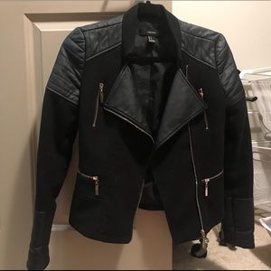 Black faux leather jacket